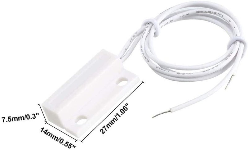 JING Magnetic Reed Switch MC-38 NC Surface Mount Wired Door Window Alarm, Magneti Door Switch, Contact Sensor, for Home Security and Burglar Alarm Magnetic Reed Switch,Sets of 3 - Image 2